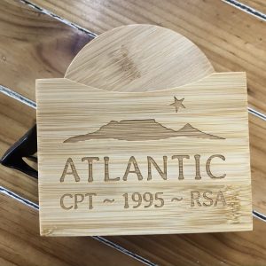 Atlantic Bamboo Coaster & Bottle Opener Set