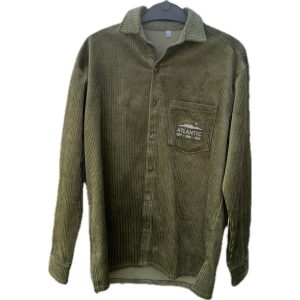 ATLANTIC SURF Corduroy Long Sleeve Shirt - Olive Green