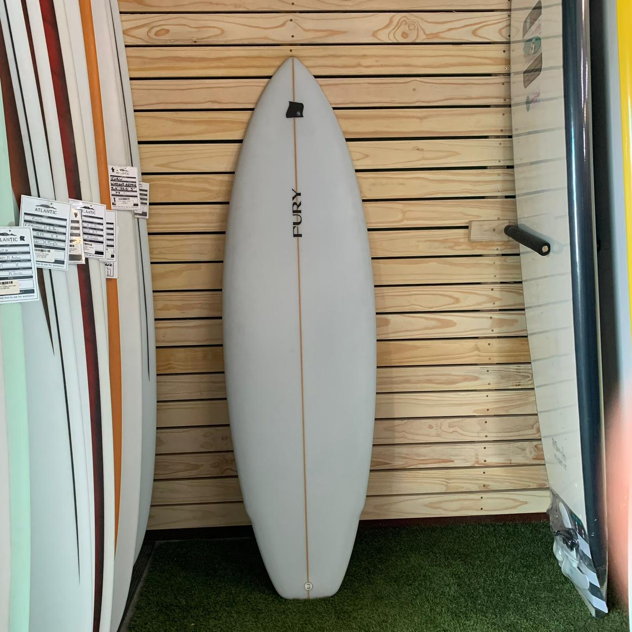 FURY 5'8 F-Bomb Surfboard (Yellow/Blue) - Atlantic Surf Co.