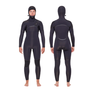 4/3mm Womens Liquid Taped Thermal Hooded Chest Zip Wetsuit