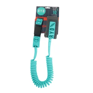 RYD 10ft Knee SUP Coil Leash | Flatwater & Wave Performance