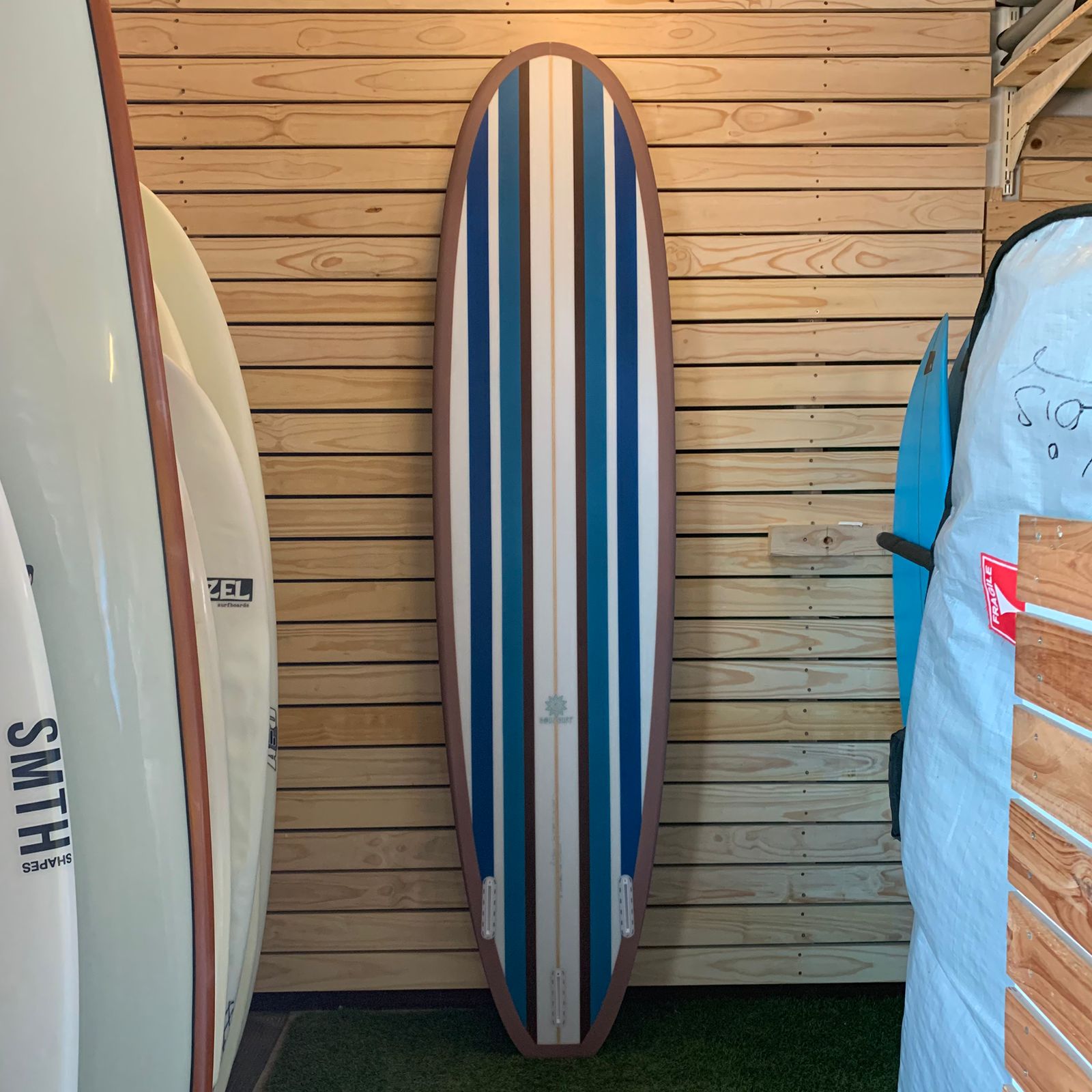 Soul Surf 8'0" Minimal (Blue/Brown/White Strip) - Image 2