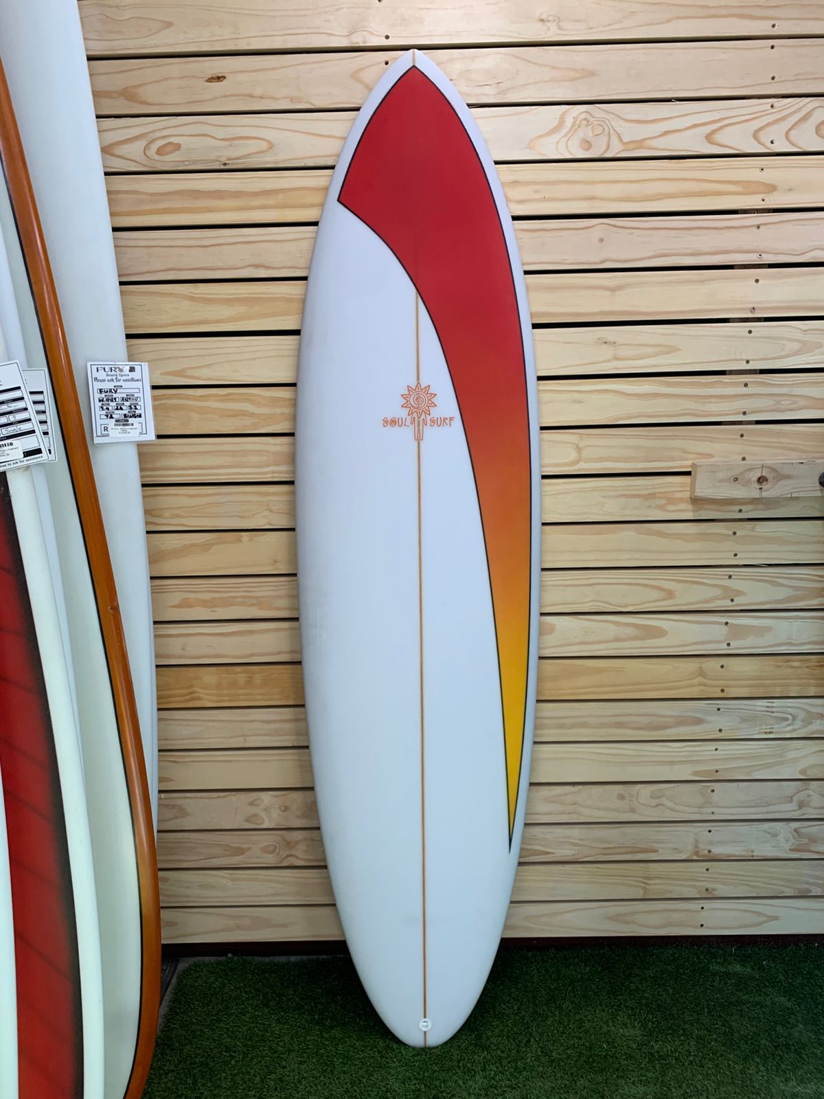 Soul Surf 6'10 Slider Sunset Red/Orange Single Stringer